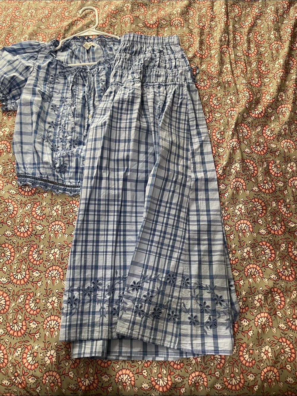 Blue Plaid Two-Piece Set - Picture 3 of 3